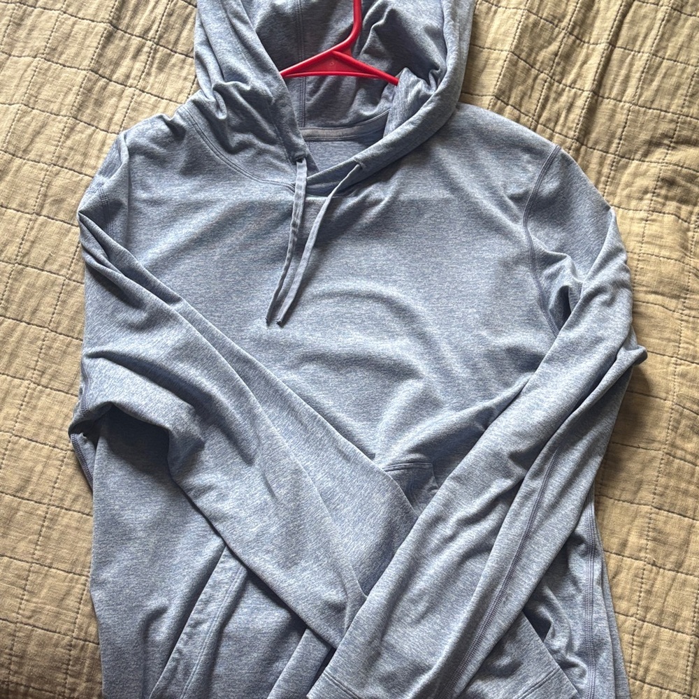 lululemon athletica soft jersey blue hoodie